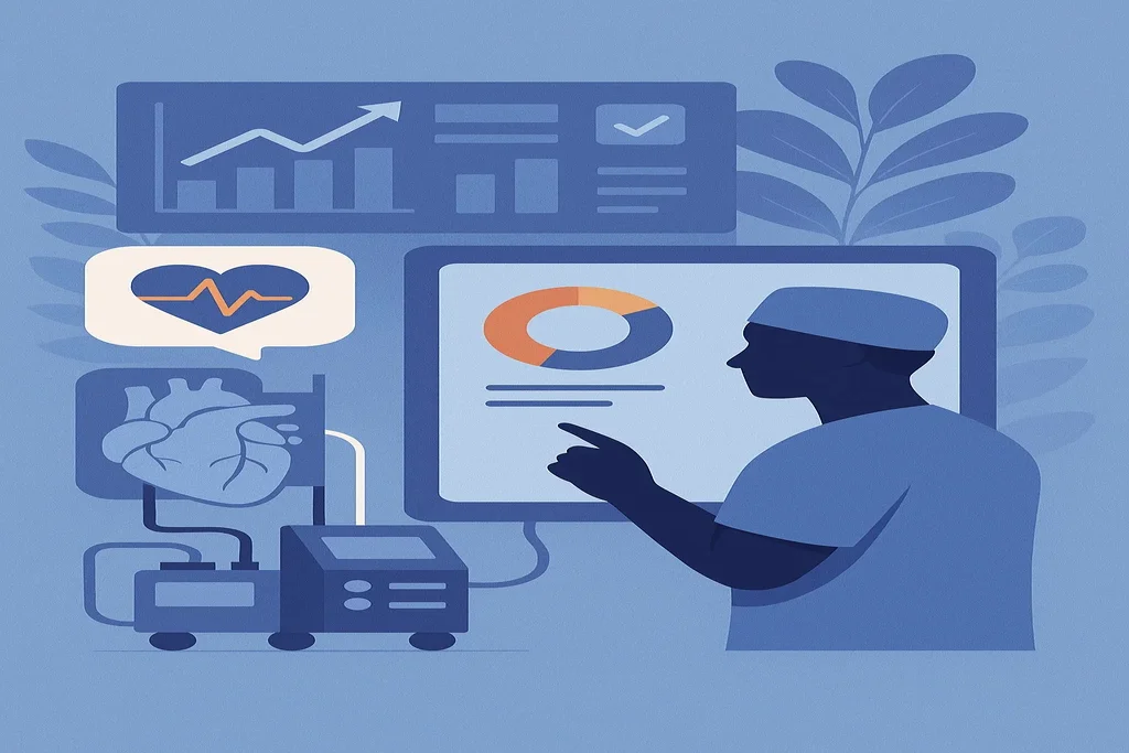 Doctor analysing data